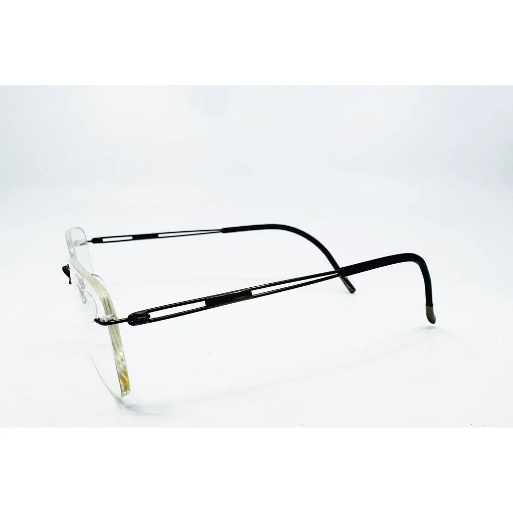 Silhouette Eyeglasses Mens Black Rimless Titan 5227 40 6052 19 145